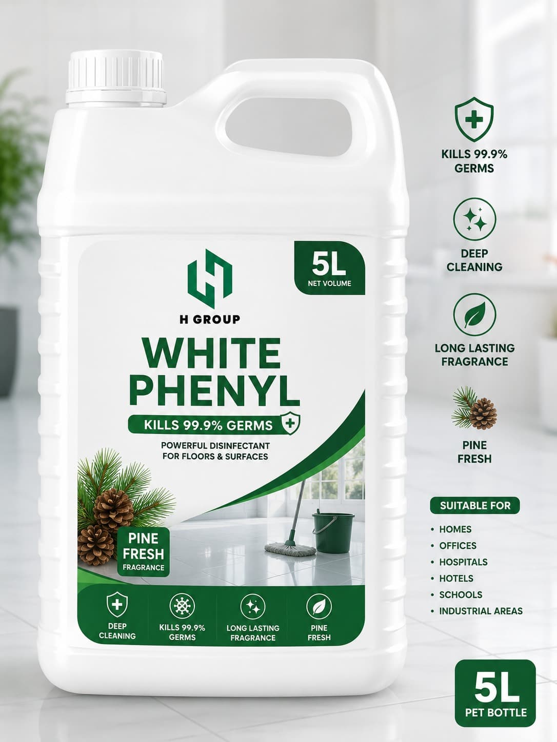 H Group white phenyl